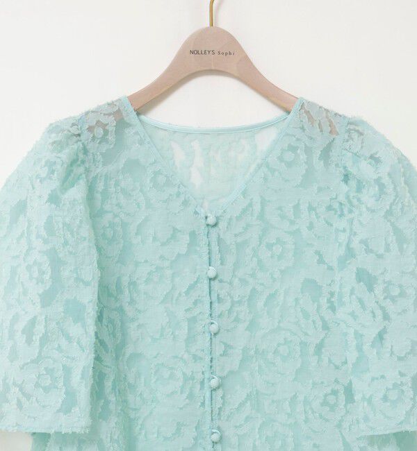 NOLLEY'S sophi「ウォッシャブルワッシャーオーガンジーカットジャガードブラウス」|シャツ・ブラウス|