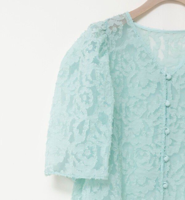 NOLLEY'S sophi「ウォッシャブルワッシャーオーガンジーカットジャガードブラウス」|シャツ・ブラウス|