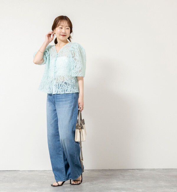 NOLLEY'S sophi「ウォッシャブルワッシャーオーガンジーカットジャガードブラウス」|シャツ・ブラウス|