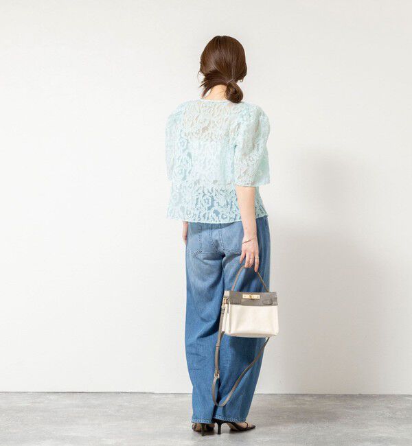 NOLLEY'S sophi「ウォッシャブルワッシャーオーガンジーカットジャガードブラウス」|シャツ・ブラウス|
