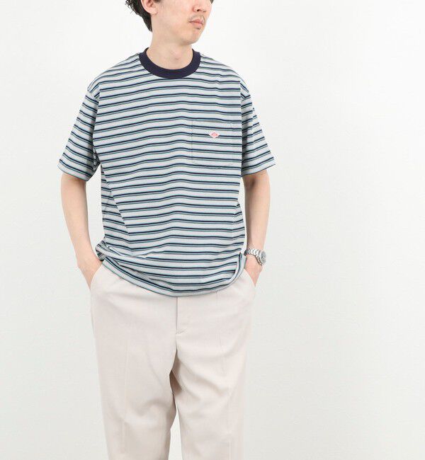 NOLLEY'S goodman「【DANTON/ダントン】POCKET T-SHIRT STRIPE 26SS（DT-C0198 TCB STRIPE）」|Tシャツ・カットソー|