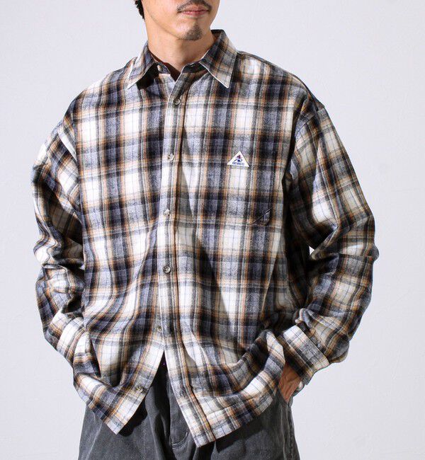 GLOSTER「【GEVACO/ゲバコ】裾ストレートカット ネルシャツ」|シャツ・ブラウス|