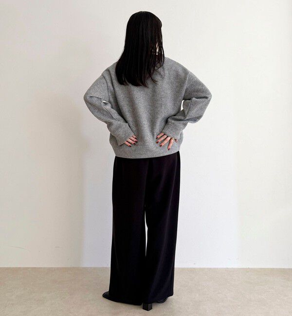 fredy emue「リブ見えニットソーVネックプルオーバー」|Tシャツ・カットソー|