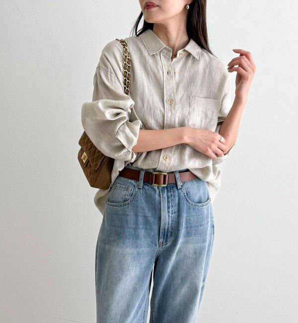 fredy emue「LINEN100 2WAYカシュクールシャツ」|シャツ・ブラウス|ベージュ