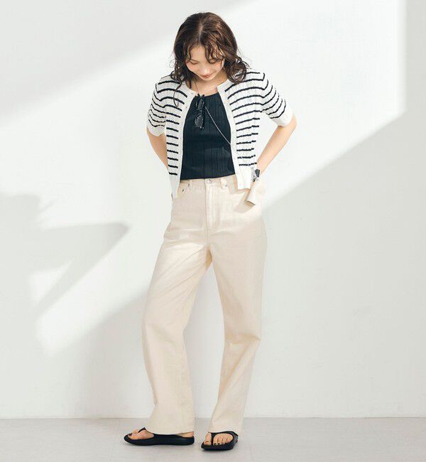 fredy emue「【毎年大人気！/完売必須】FR刺しゅうケーブル柄半袖カーディガン」|カーディガン|