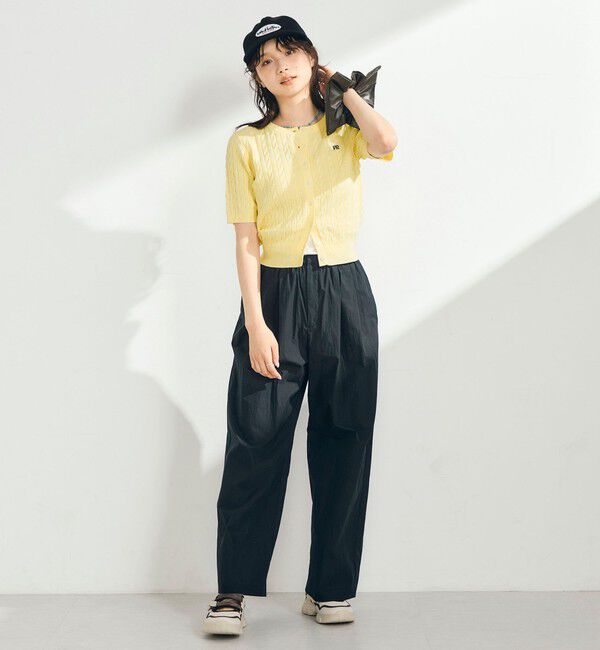 fredy emue「【毎年大人気！/完売必須】FR刺しゅうケーブル柄半袖カーディガン」|カーディガン|