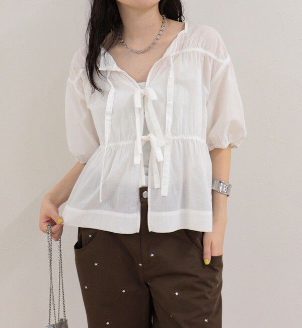 fredy emue「フロントリボンブラウス」|シャツ・ブラウス|