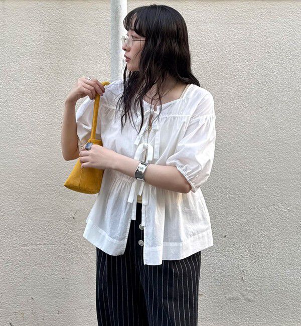 fredy emue「フロントリボンブラウス」|シャツ・ブラウス|