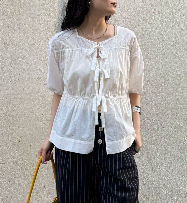 fredy emue「フロントリボンブラウス」|シャツ・ブラウス|