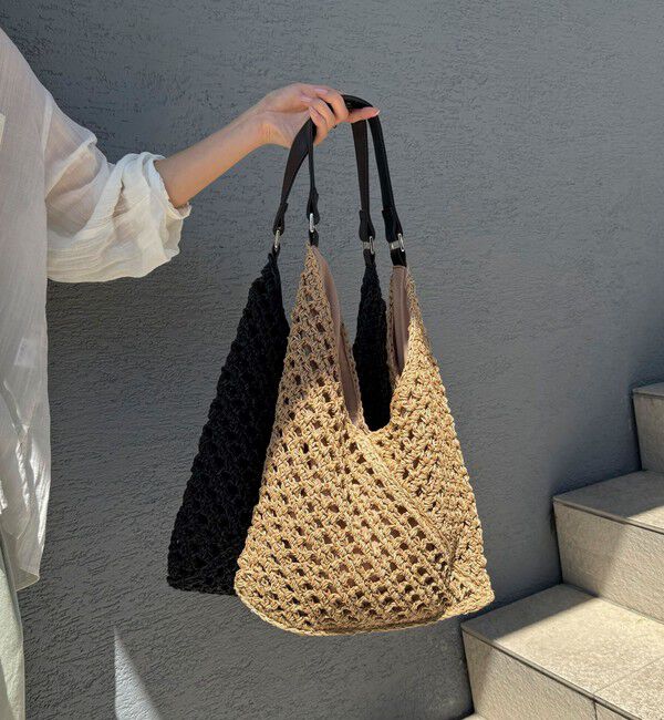 fredy emue「ミックスヤーンペーパー三角バッグ」|ショルダー・メッセンジャー|