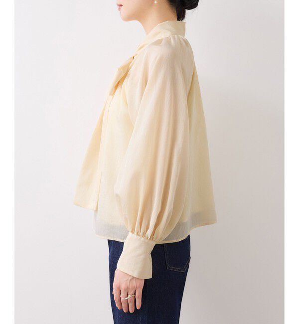 VIS「前後2WAYボリュームボウタイブラウス/イージーケア」|シャツ・ブラウス|