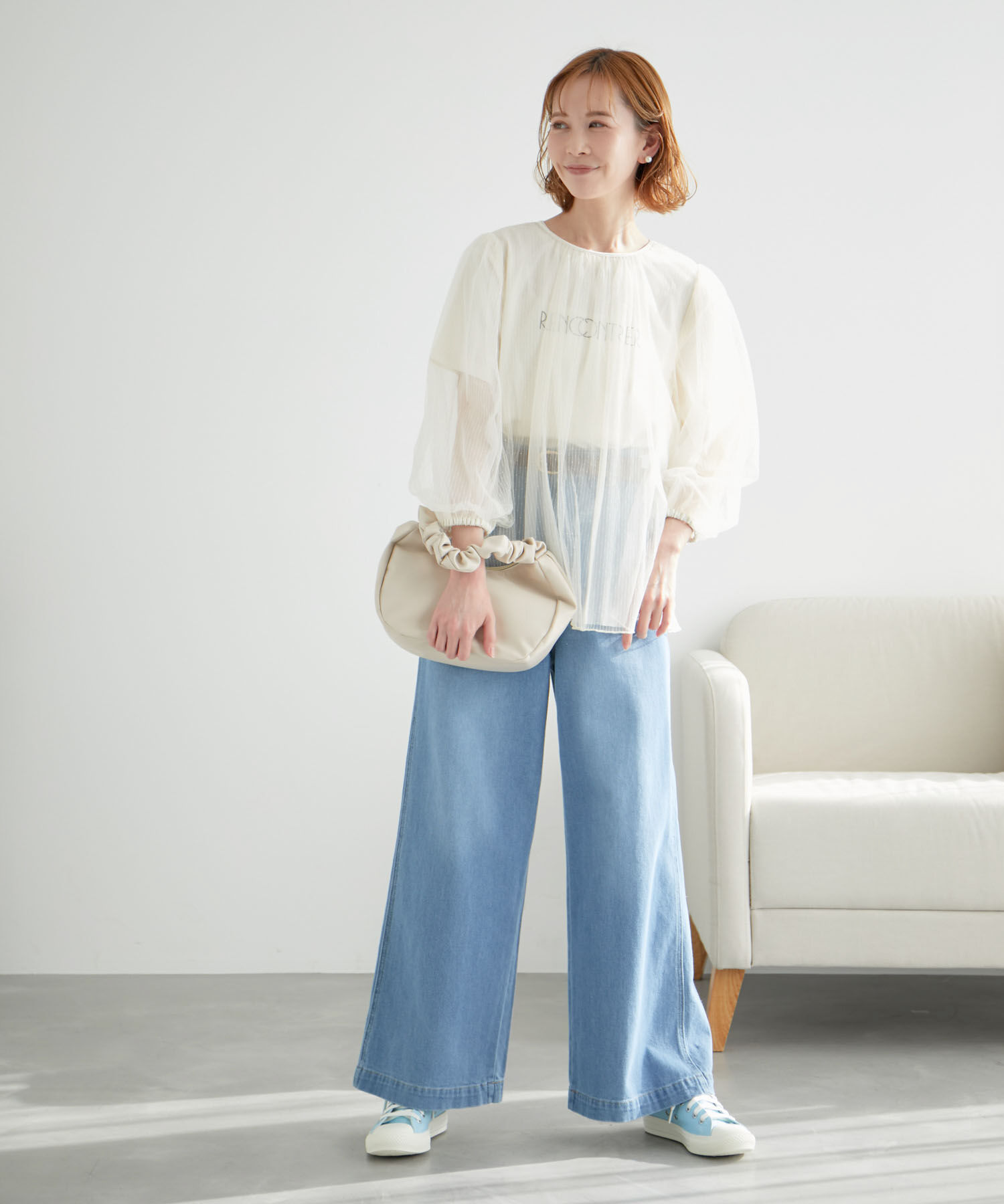 Rope&rsquo;Picnic「ドットシアーチュールトップス」|シャツ・ブラウス|