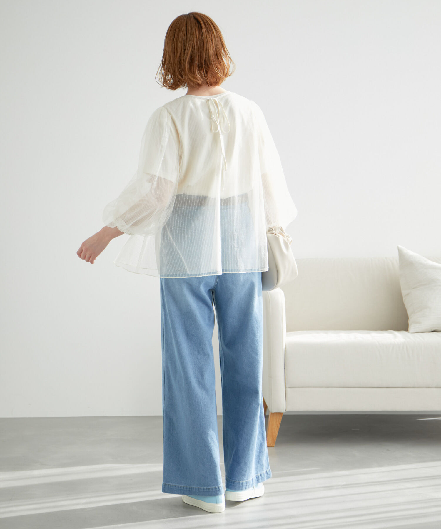 Rope&rsquo;Picnic「ドットシアーチュールトップス」|シャツ・ブラウス|