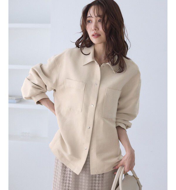 Rope&rsquo;Picnic「スエードシャツ」|シャツ・ブラウス|ベージュ系(28)