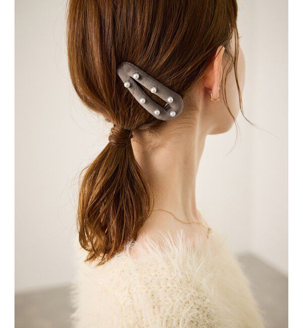 ROPE PICNIC PASSAGE「パール付きベロアパテッドスリーピン」|その他|