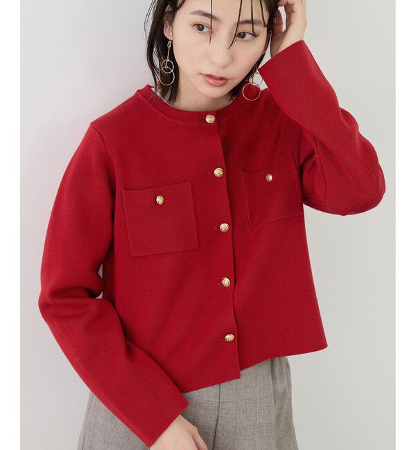 Rope&rsquo;Picnic「ミラノリブ金ボタンニットカーディガン」|カーディガン|