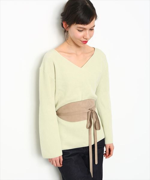 ADAM ET ROPE'「レザーリボンベルト」|ベルト|ベージュ(27)