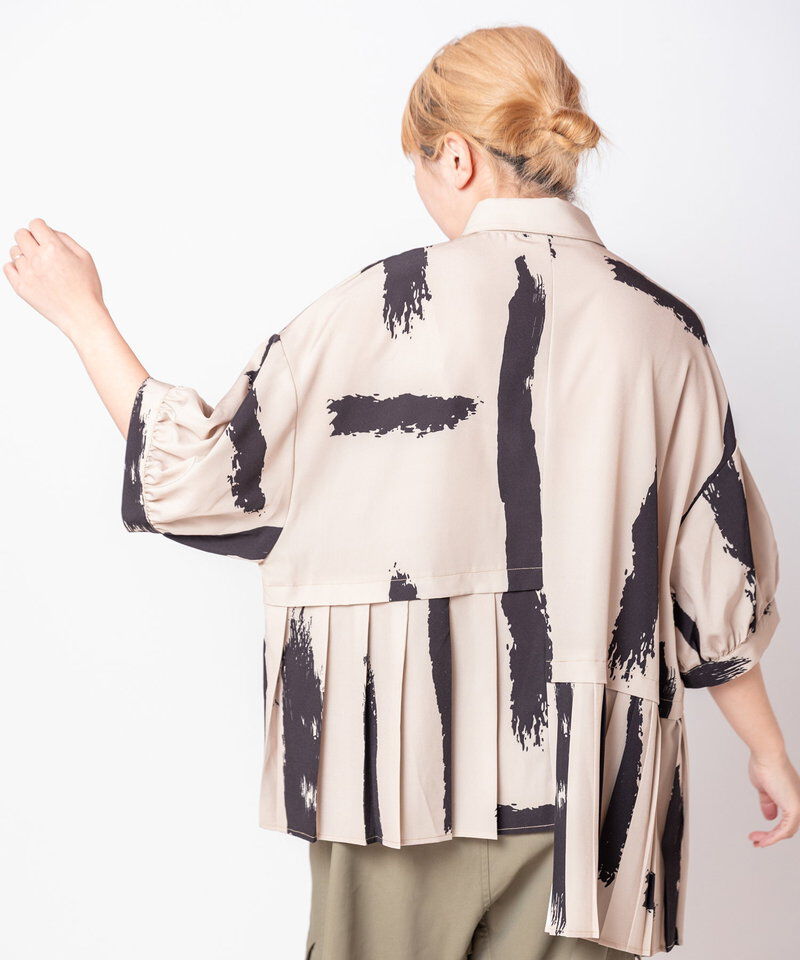  「アシンメトリープリーツブラウス」|シャツ・ブラウス|