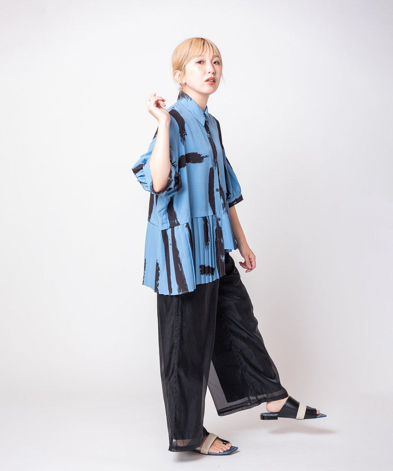  「アシンメトリープリーツブラウス」|シャツ・ブラウス|