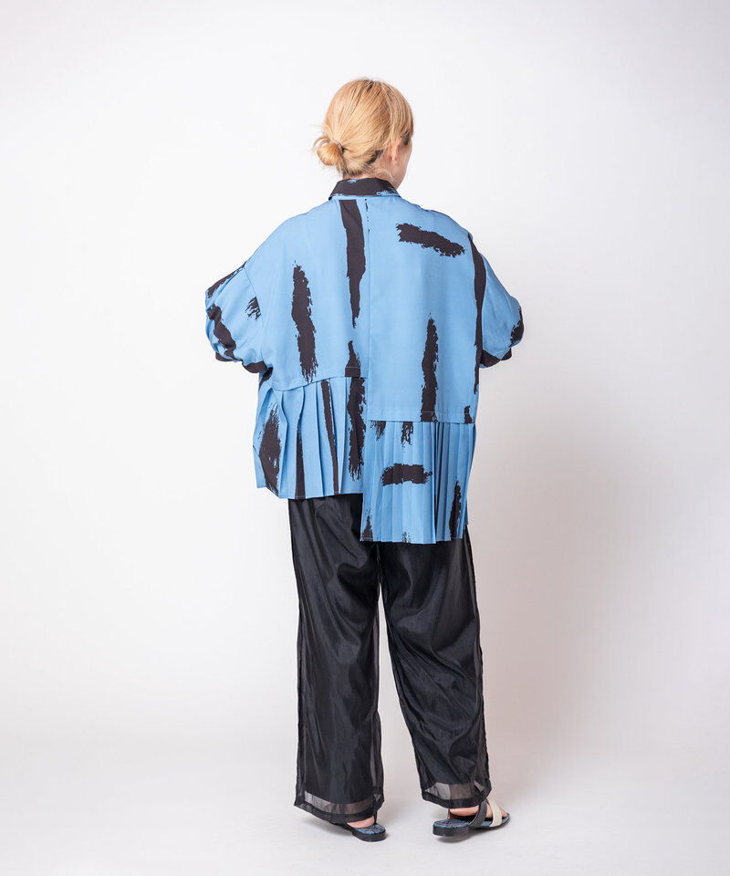  「アシンメトリープリーツブラウス」|シャツ・ブラウス|