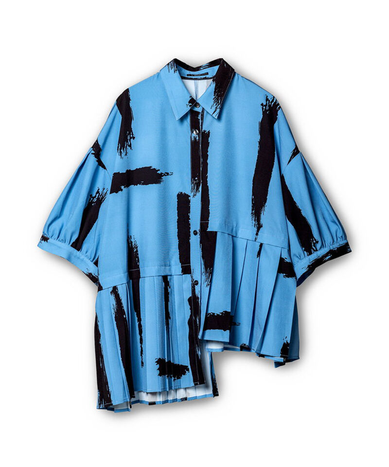  「アシンメトリープリーツブラウス」|シャツ・ブラウス|