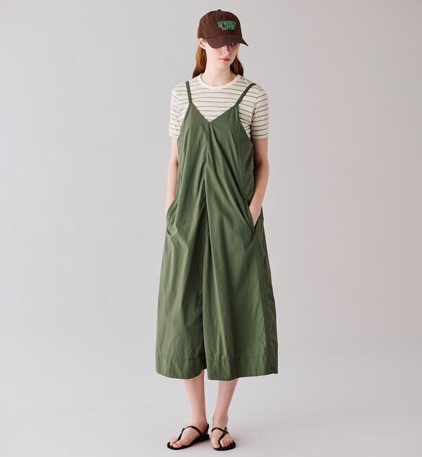 DANTON「DANTON | ナイロンタフタ Aライン キャミソールワンピース WOMEN」|ワンピース|OLIVE