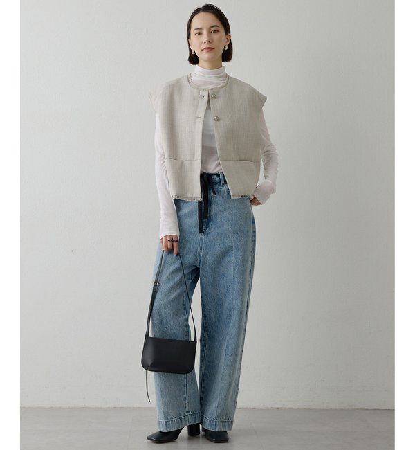 THE PAUSE「【THE PAUSE】ツイードショートジレ」|ベスト・ジレ|