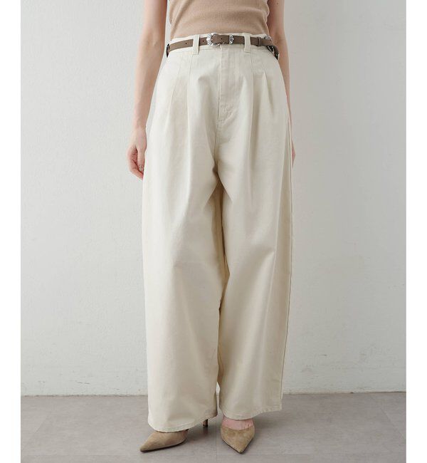  「タックチノパンツ」|チノ|オフホワイト