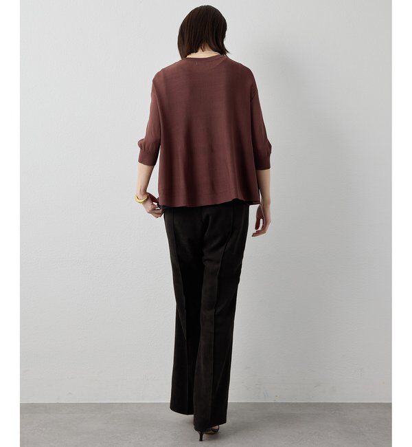 Drawing Numbers「【Drawing Numbers】クルーハーフスリーブ裾ラウンドニット」|ニット・セーター|