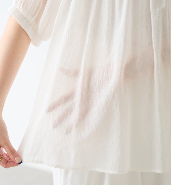  「強撚2WAYシアーボウタブラウス」|シャツ・ブラウス|