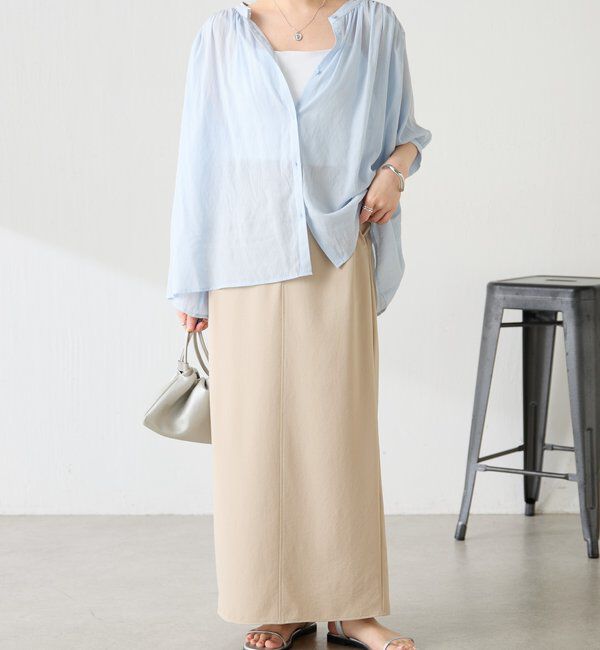  「強撚2WAYシアーボウタブラウス」|シャツ・ブラウス|