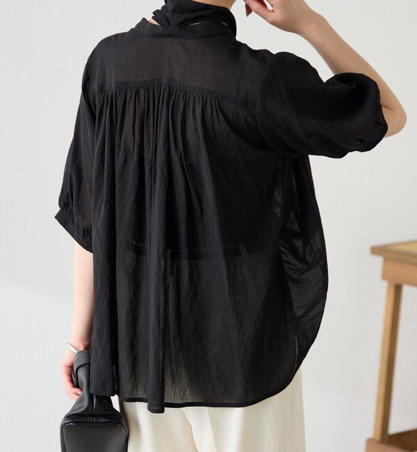  「強撚2WAYシアーボウタブラウス」|シャツ・ブラウス|
