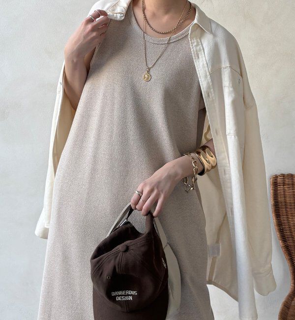  「【全骨格細見え】ブークレーダンボールタンクワンピース」|ワンピース|