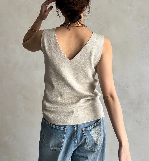  「前後2WAYラメニットタンク」|ニット・セーター|