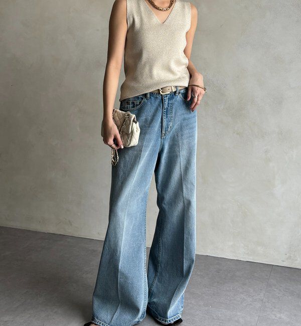  「前後2WAYラメニットタンク」|ニット・セーター|