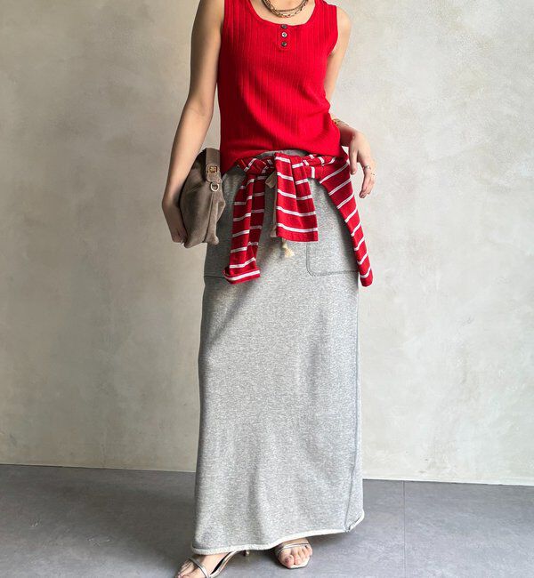  「ヘンリーネック前後2WAYニットタンク」|ニット・セーター|