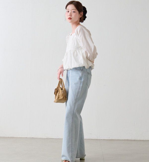  「【花柄&無地】フラワーバルーンブラウス」|シャツ・ブラウス|