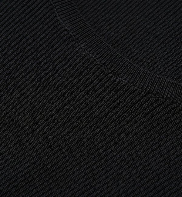  「【アンサンブル対応可】コットンUネックリブニット」|ニット・セーター|