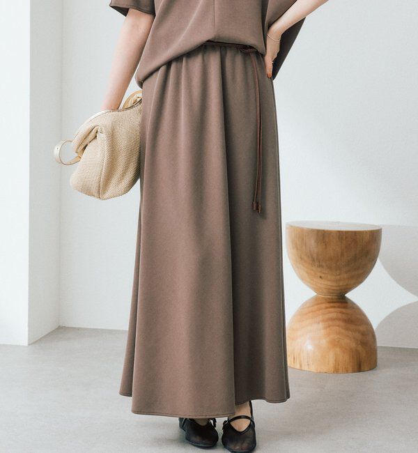  「予約【セットアップ着用可能/接触冷感機能付き】ドレーピーカットバイヤススカート」|スカート|