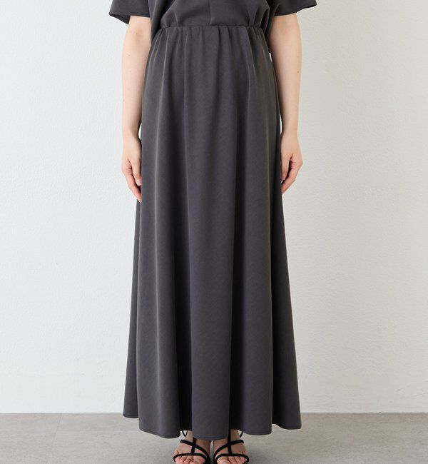  「予約【セットアップ着用可能/接触冷感機能付き】ドレーピーカットバイヤススカート」|スカート|