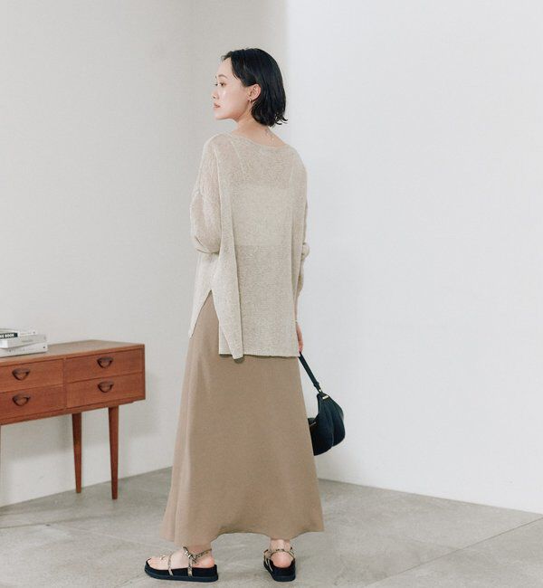  「予約【セットアップ着用可能】メッシュバイアススカート」|スカート|