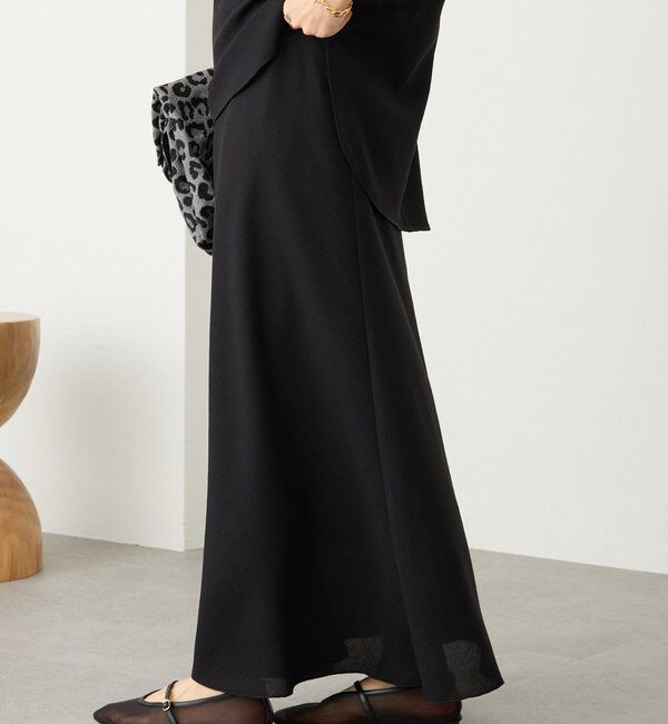  「予約【セットアップ着用可能】メッシュバイアススカート」|スカート|ブラック