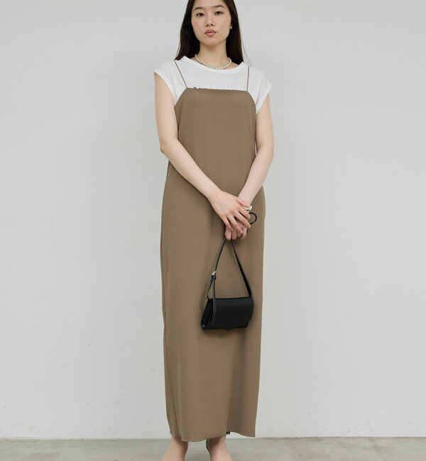  「【3サイズ展開】ストレッチマキシキャミワンピース」|ワンピース|