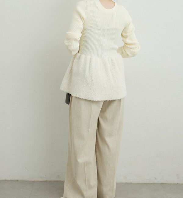  「【手洗い可】ファンシーペプラムカーデ」|ニット・セーター|