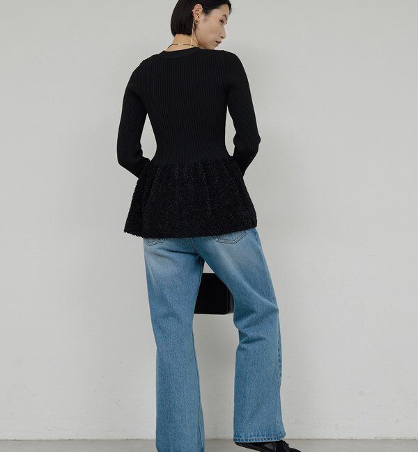  「【手洗い可】ファンシーペプラムカーデ」|ニット・セーター|