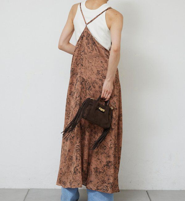  「ボタニカルサテンディープVキャミワンピース」|ワンピース|