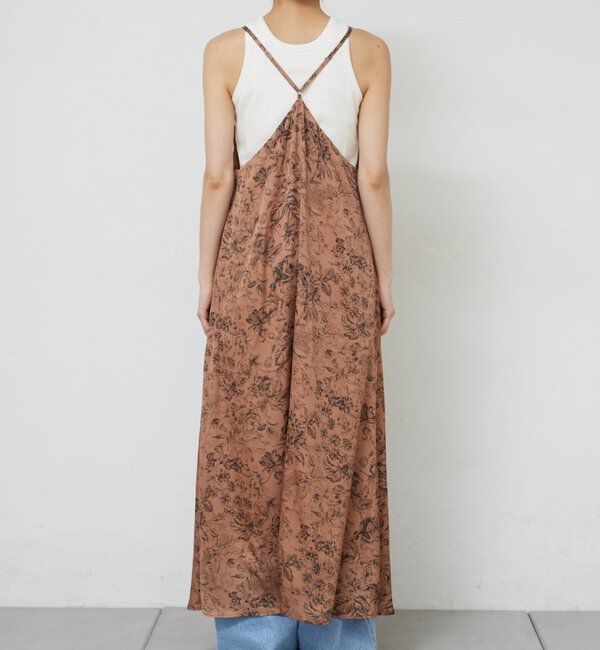  「ボタニカルサテンディープVキャミワンピース」|ワンピース|