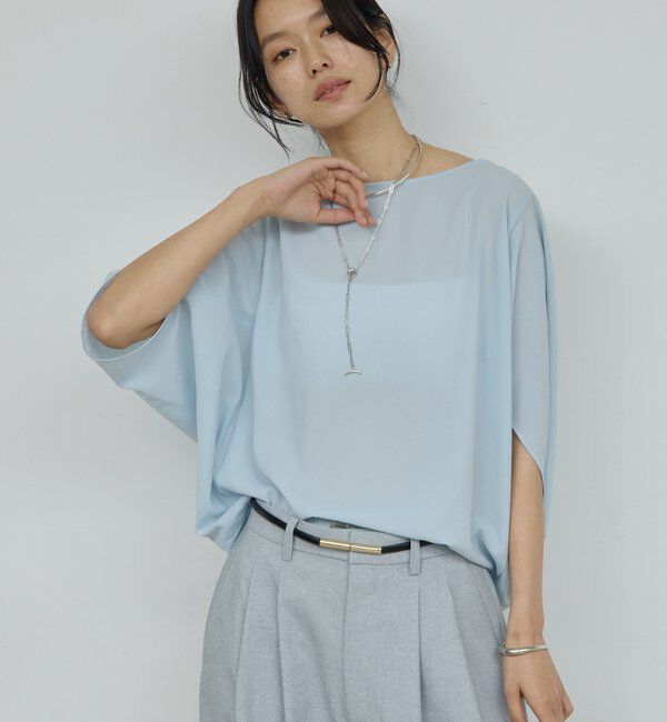  「ドルマンジャージープルオーバー」|シャツ・ブラウス|スカイブルー