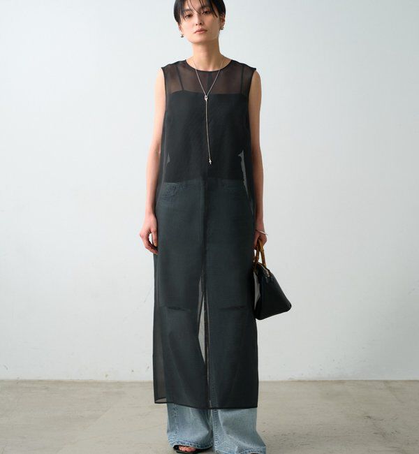  「【JAPAN MADE】シアーノースリワンピース」|ワンピース|