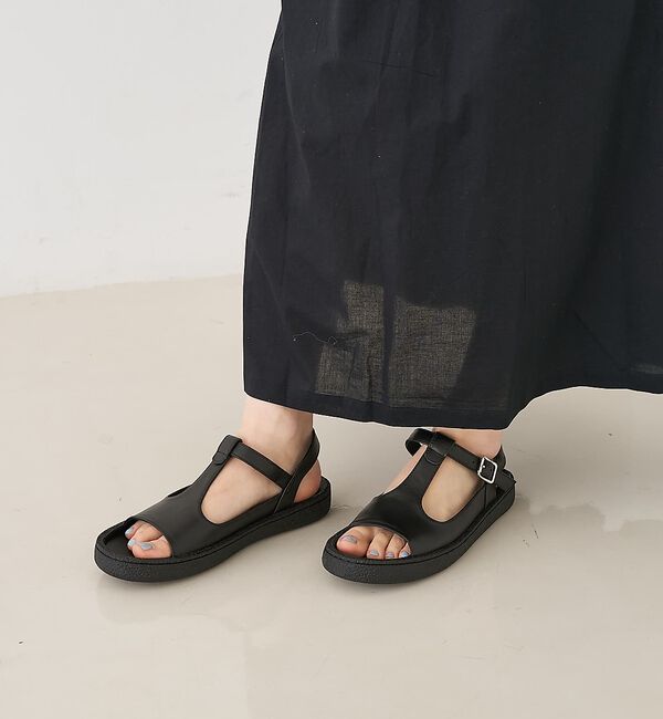 collex「【MOHI/モヒ】Tストラップサンダル」|サンダル|ブラック